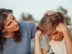 A mother talks to their child who appears upset. Learn how therapy for adolescents in Huntsville, AL can offer support via online therapy in Alabama. Learn more about the support a therapist in Huntsville, AL can offer.